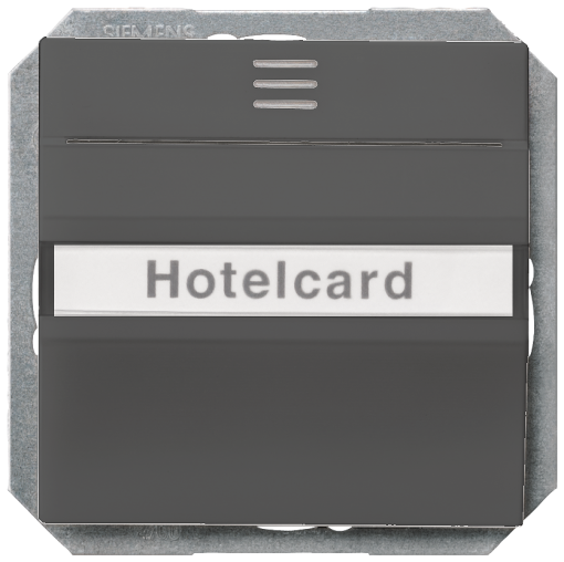 DELTA isystem hotel card switch illuminated with window and labeling field 