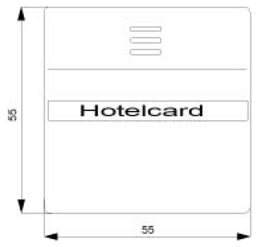 DELTA isystem hotel card switch illuminated with window and labeling field 