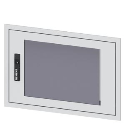 transparent door with masking frame for flush mounting simple version Heigh