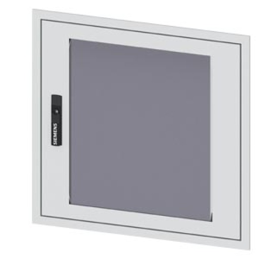 transparent door with masking frame for flush mounting simple version Heigh