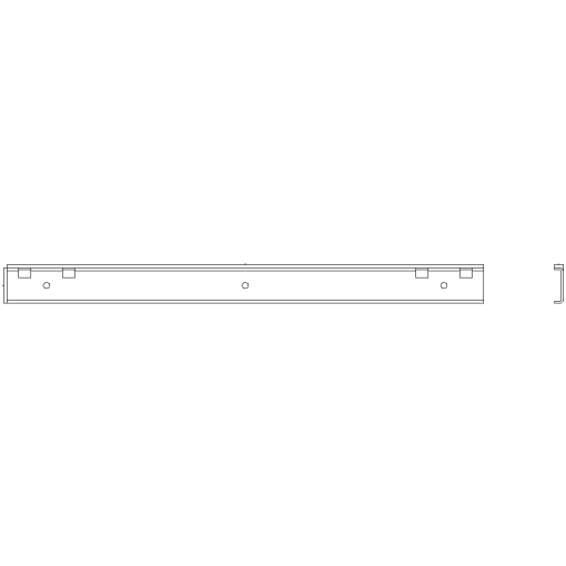 ALPHA 160400 DIN wallmounting rail L500 mm