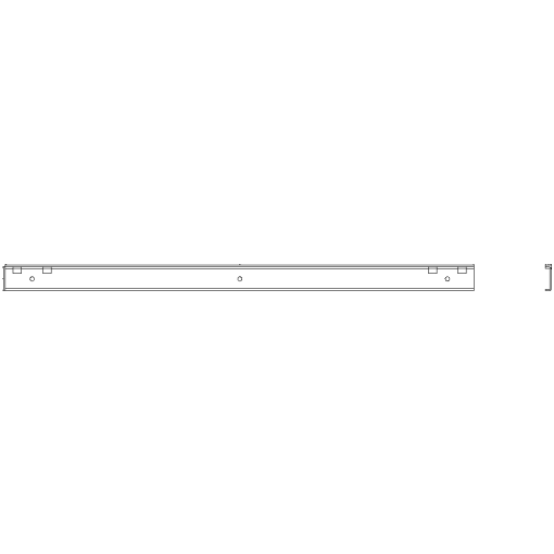 ALPHA 160400 DIN wallmounting rail L750 mm