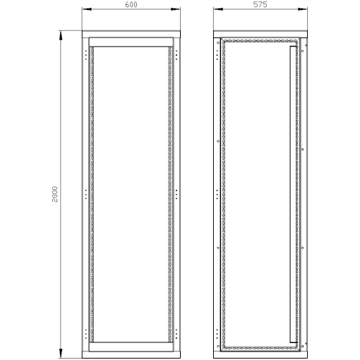 ALPHA 1600 DIN adapter set for modular distribution board H2000 W600 D600