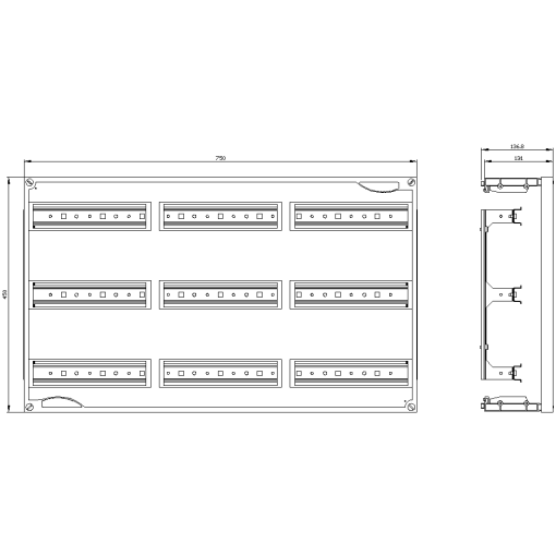 ALPHA 400630 DIN assembly kit for modular installation devices 150 mm tier 