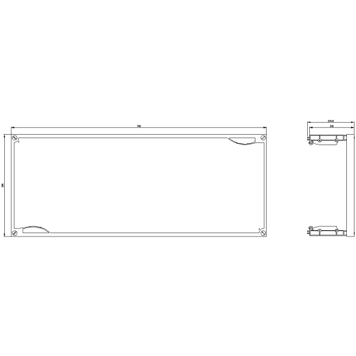 ALPHA 400630 DIN kit reserve section cover with support H300 W750
