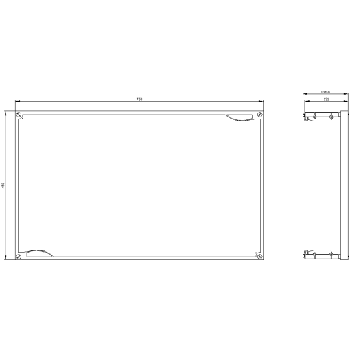 ALPHA 400630 DIN kit reserve section cover with support H450 W750