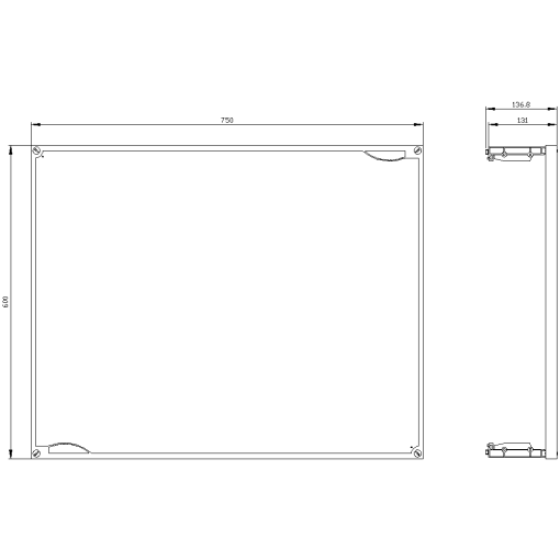 ALPHA 400630 DIN kit reserve section cover with support H600 W750