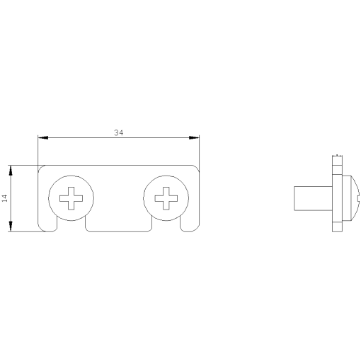 ALPHA 630 DIN connecting plate for stays depth250320 mm 1 set  4 units