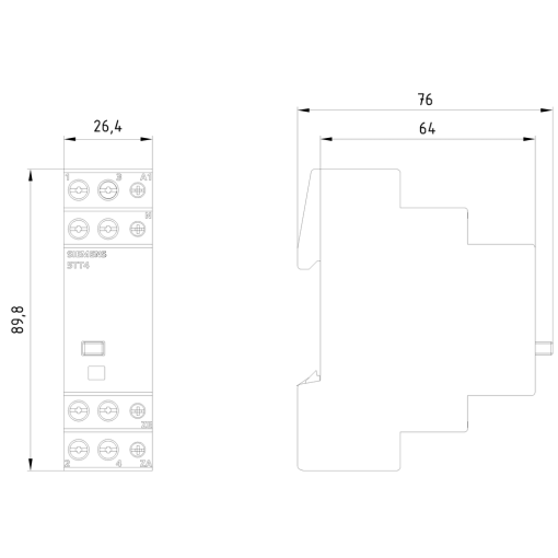 Remote control switch with 2 NO contacts with central onoff function conta
