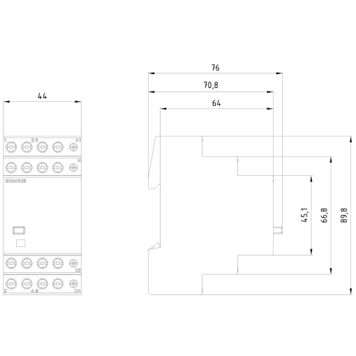 Remote control switch with 3 NO contacts with central onoff function contac