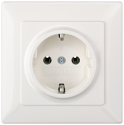 DELTA line SCHUKO socket outlet complete unit titanium white