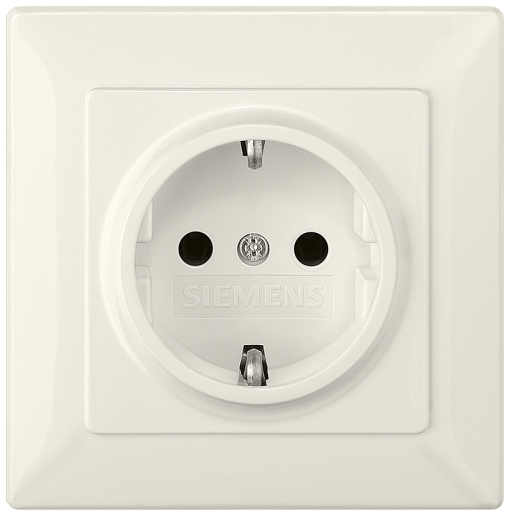 DELTA line SCHUKO socket outlet complete unit with incr touch protection ti