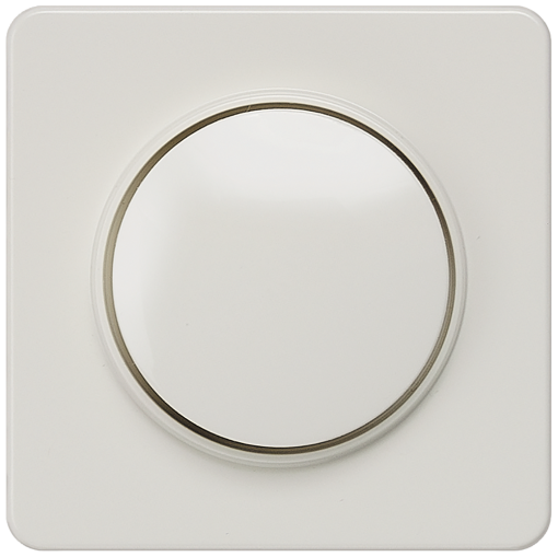 DELTA profil cover plate for dimmer with rotary knob titanium white