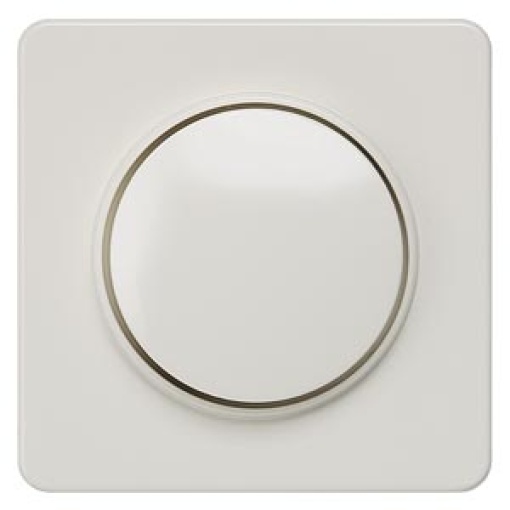 DELTA profil cover plate for dimmer with rotary knob titanium white