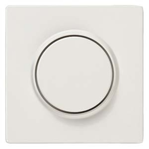 DELTA style cover plate for dimmer with rotary knob titanium white