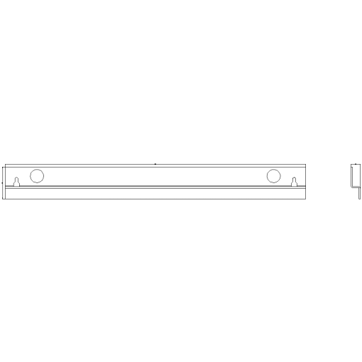 ALPHA 630 Universal C rail L600 mm 1 set  2 units