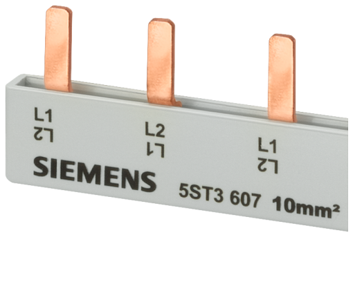 Pin busbar 16 mm² connection 6 x 2phase safe to touch