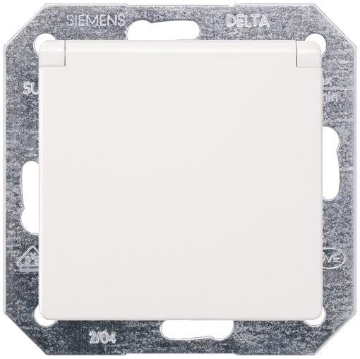 DELTA isystem socket outlet with hinged lid and incr touch protection tita