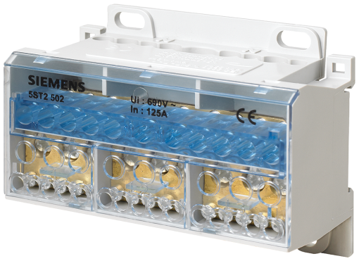 Distribution block 4pole 125 A 690V Input 1x 2535 mm2 Output 4x 167x 1