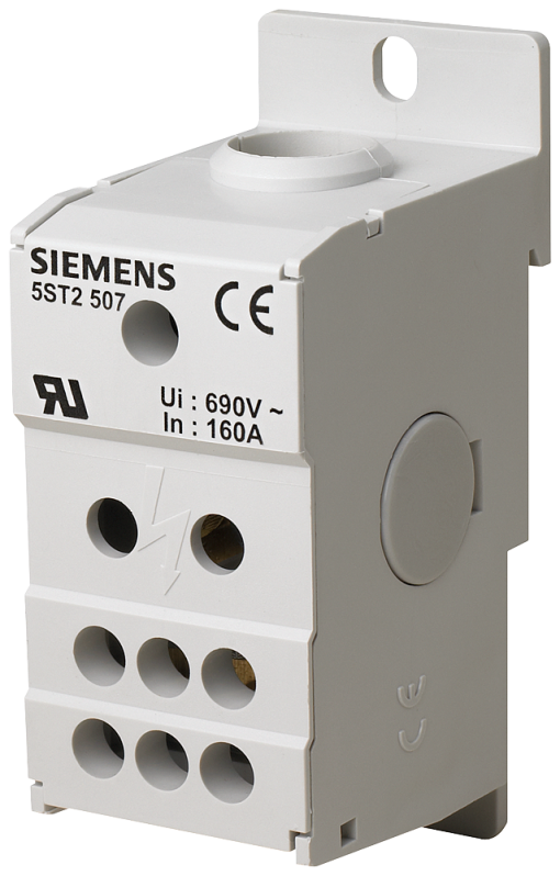 Distribution block 1pole 160 A 690V Input 1x 1070 mm2 Output 6x 2516 