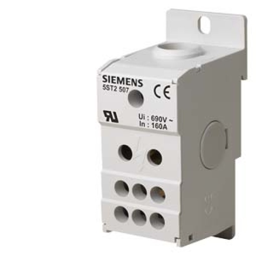 Distribution block 1pole 160 A 690V Input 1x 1070 mm2 Output 6x 2516 