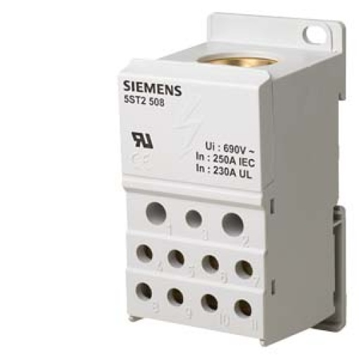 Distribution block 1pole 250 A 690V Input 1x 35120 mm2 Output 2x2525