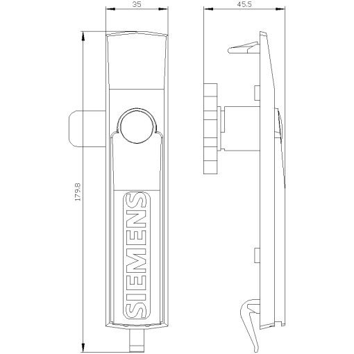 ALPHA standard locking device made of plastic