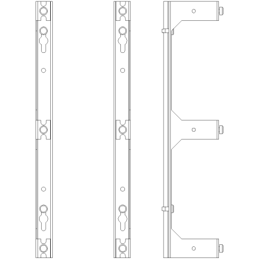 ALPHA BIGPack DIN rail holder for 3 DIN rails designed for 15 mm DIN rail