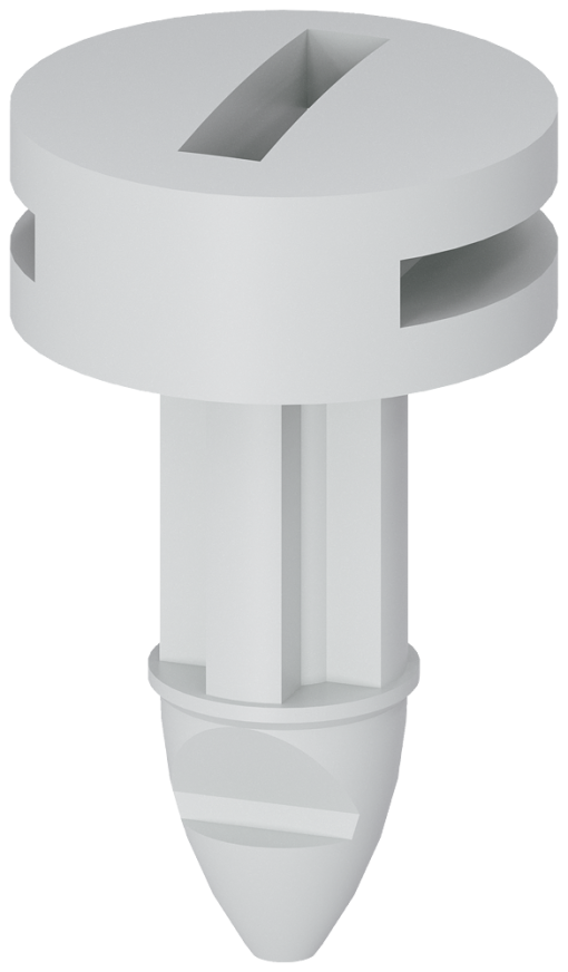 ALPHA DIN quickrelease lock screws for front cover made of plastic RAL 7035