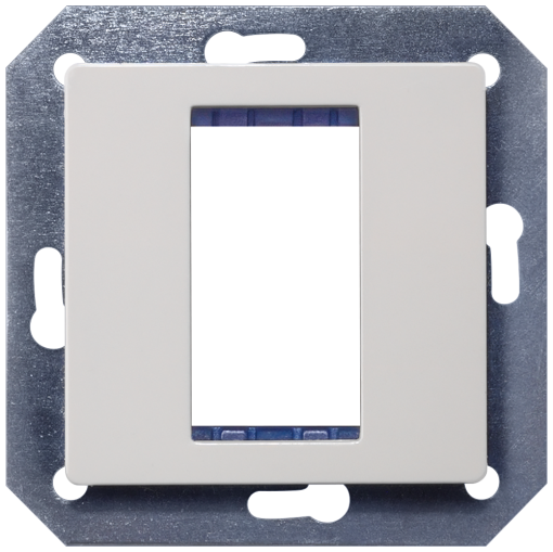 DELTA isystem module carrier single incl intermediate frame titanium white