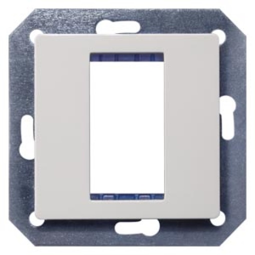 DELTA isystem module carrier single incl intermediate frame titanium white