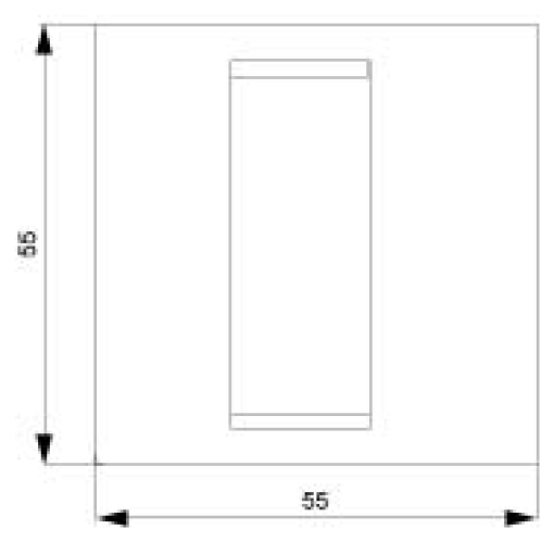 DELTA isystem module carrier single incl intermediate frame titanium white