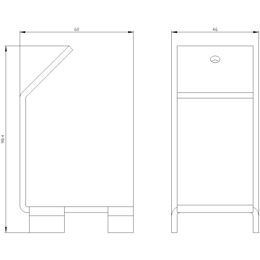 ALPHA 630 Universal support for DIN rail for mounting of terminal strip verti