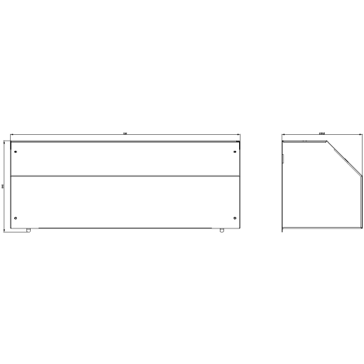 ALPHA 630 Universal Marshaling duct RAL7035 W600 complete with cover end 