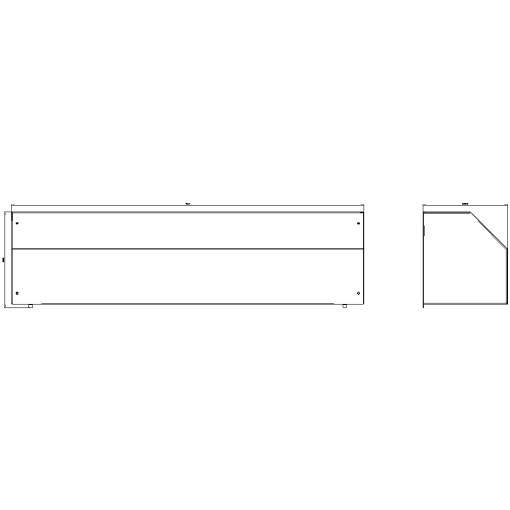 ALPHA 630 Universal Marshaling duct RAL7035 W900 complete with cover end 