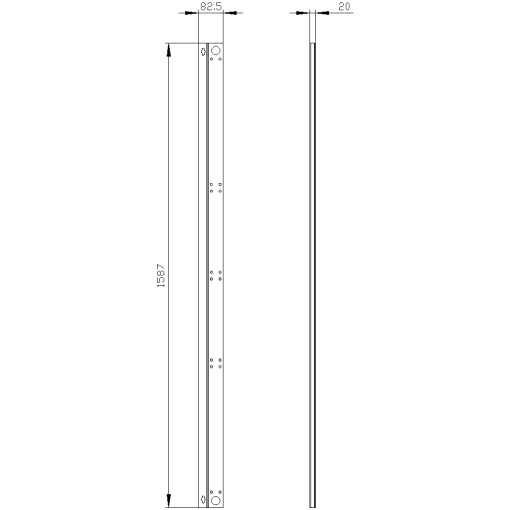 ALPHA 630 Universal Transport rail kit H1400 vertical