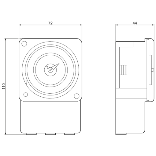 Synchronous time switch day 1 CO contact 230 V50 Hz surfacemounting