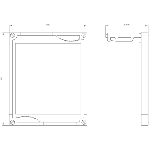 ALPHA 400630 DIN reserve section cover assembly kit with support 40 mm deep