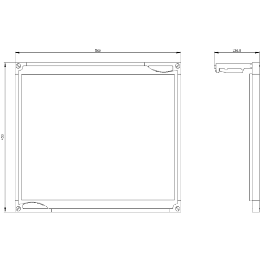 ALPHA 400630 DIN reserve section cover assembly kit with support 40 mm deep