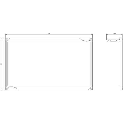 ALPHA 400630 DIN reserve section cover assembly kit with support 40 mm deep