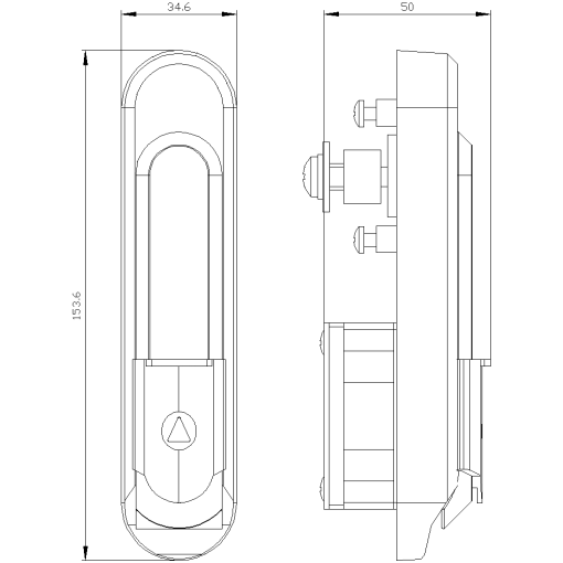 ALPHA rotary handle locking mechanism for wallmounted distribution board