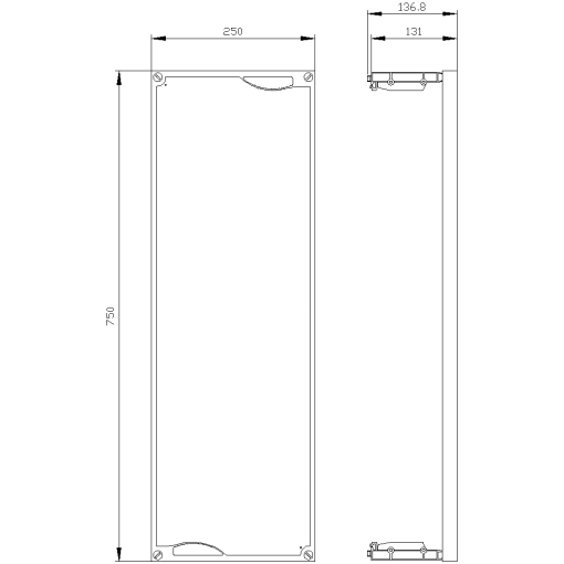 ALPHA 400630 DIN reserve section cover kit with support H750 W250