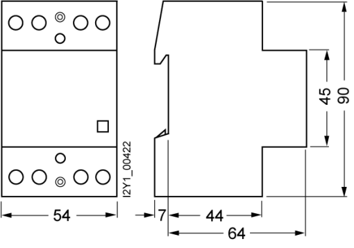 INSTA contactor with 4 NO contacts contact for 230V 400V AC 40A activati