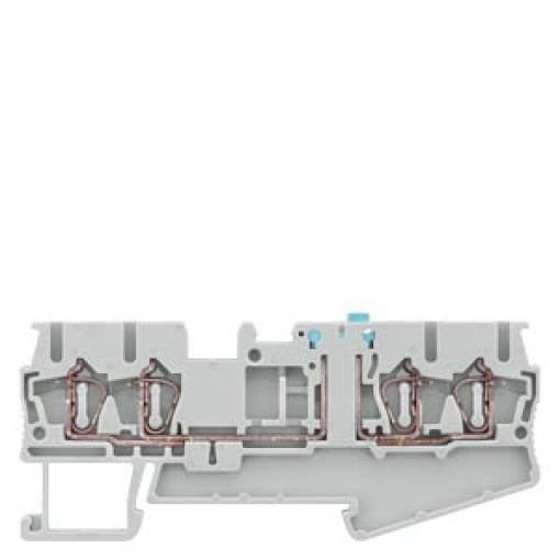Isolating blade terminal with springloaded connection 4 terminals