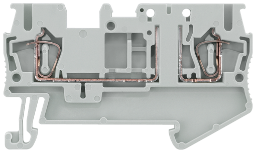 Isolating terminal for isolating plug with springloaded connection crossse