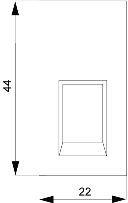 DELTA msystem mod jack UAE connection socket CAT3 RJ11 64 with shutter alu