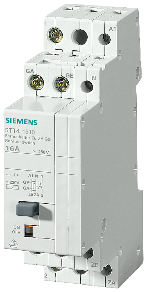 Remote control switch with 2 NO contacts central and group switching contac