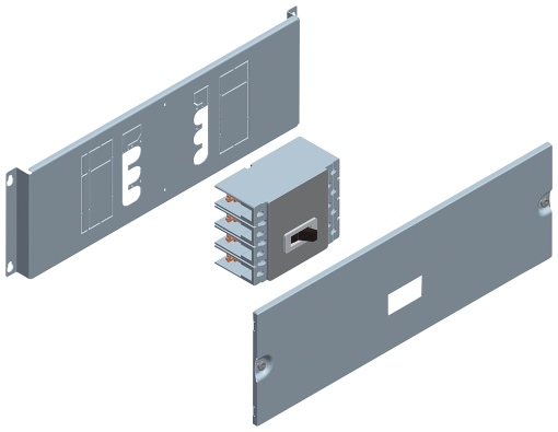 ALPHA 630 Universal Circuit breaker kit 2x 3VL400 34pole Height600 mm Wi