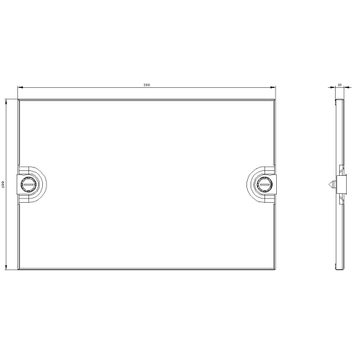 ALPHA 630 Universal Section cover without cutouts H200 mm W300 mm