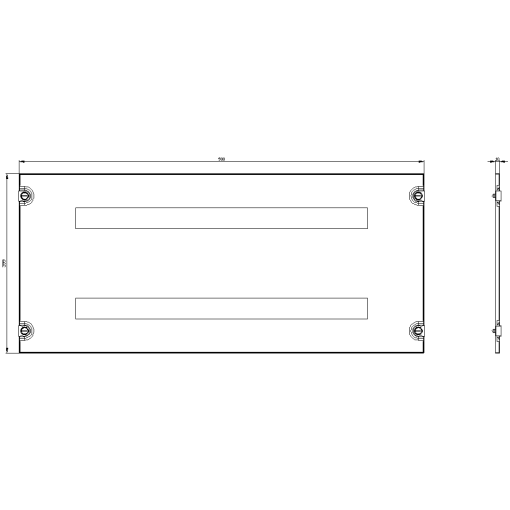 ALPHA 630 Universal Section cover with cutouts 2x36 MW Clearance between ro